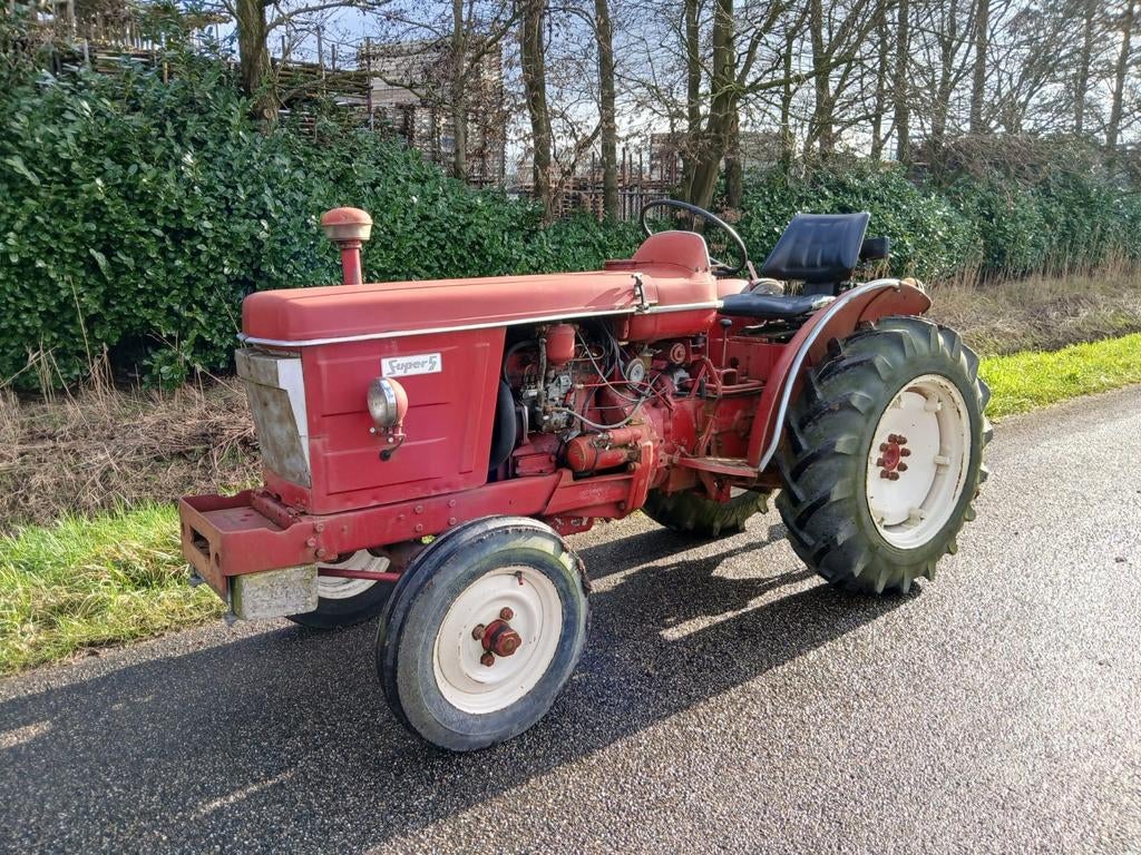 Smalspoor tractor met frees en cirkelmaaier, Ophalen of Verzenden, Gebruikt, 120 cm of meer