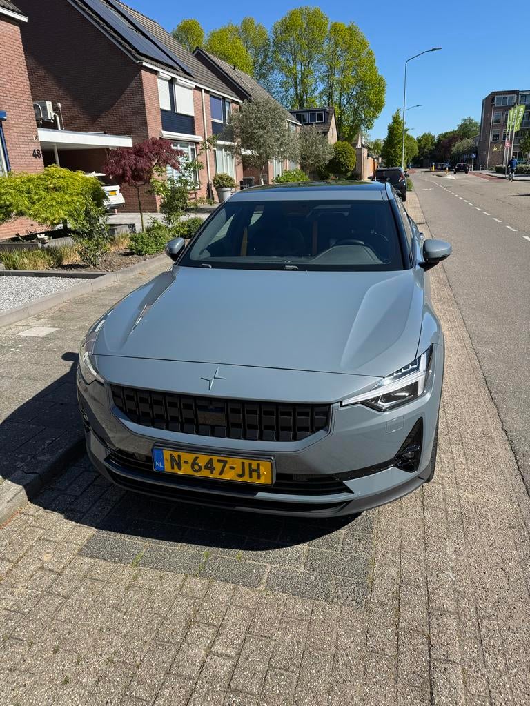 Polestar 2 300kW Long Range Dual Motor 408pk Aut 2021 Grijs, Auto's, Polestar 2, 0 cilinders, Zwart, Leder en Stof