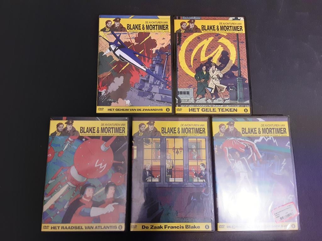 Blake & Mortimer (5 dvd's), Cd's en Dvd's, Dvd's | Tekenfilms en Animatie, Tekenfilm, Amerikaans, Ophalen of Verzenden, Zo goed als nieuw