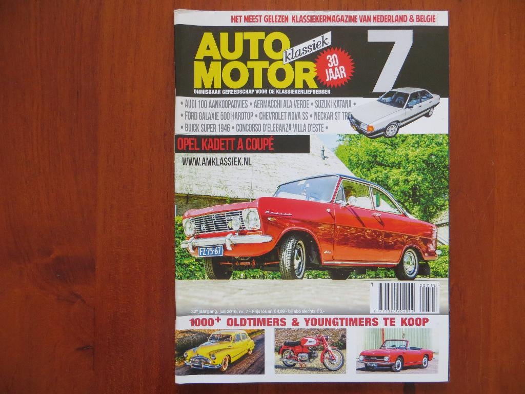 Auto Motor Klassiek 7 2016 Opel Kadett A Coupé, Neckar St Tr, Ophalen of Verzenden, Nieuw, Opel