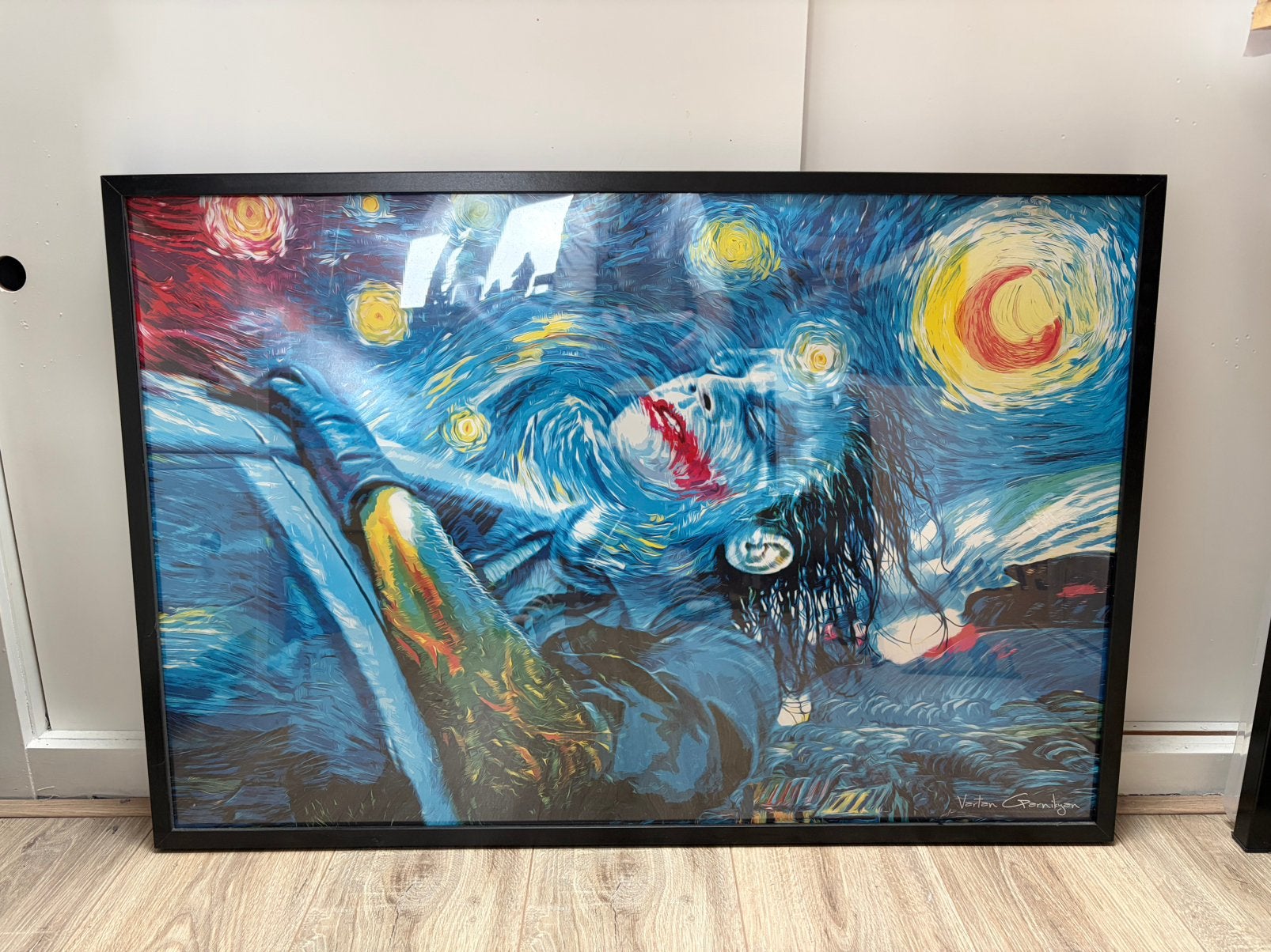Joker Starry Night van Gogh poster + lijst, Ophalen