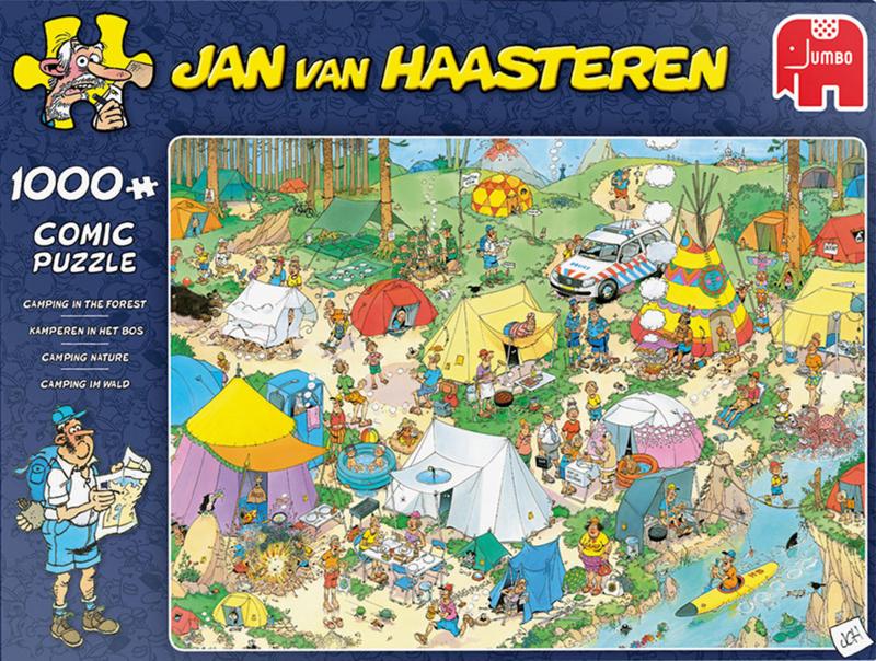 Jan van Haasteren - Kamperen in het Bos - 1000 stukjes, Ophalen of Verzenden, 500 t/m 1500 stukjes, Nieuw, Legpuzzel