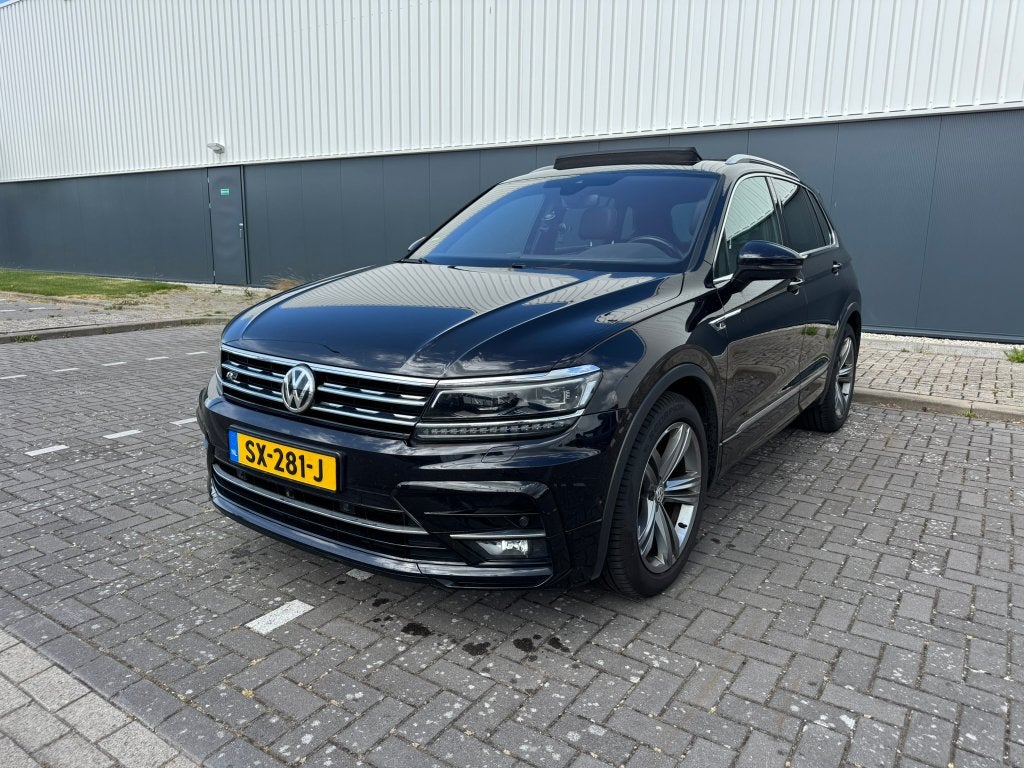 Volkswagen Tiguan 1.4 TSI 110KW DSG 2018 Zwart 3x R-line, 1800 kg, Euro 6, 4 cilinders, 150 pk