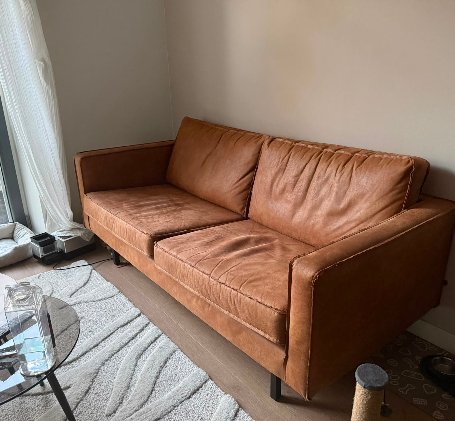 BePureHome Rodeo 2,5-zitsbank – Cognac – Zo goed als nieuw, Ophalen, Zo goed als nieuw