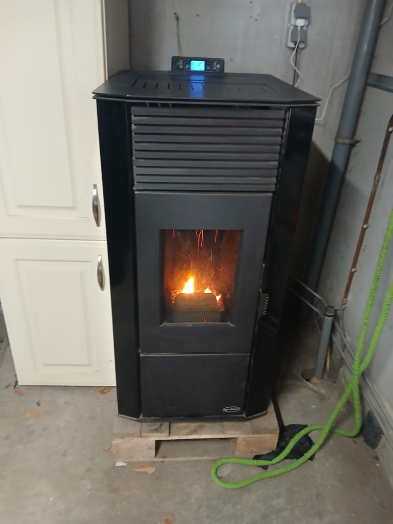 Pelletkachel, Huis en Inrichting, Kachels, Ophalen, Gebruikt, Hout, Gaskachel