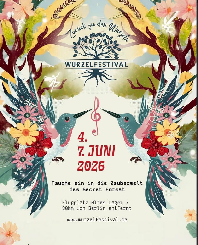 Wurzelfestival Festival 4t/m7 Juni 2026 (2 Festival Tickets), Twee personen, Meerdaags