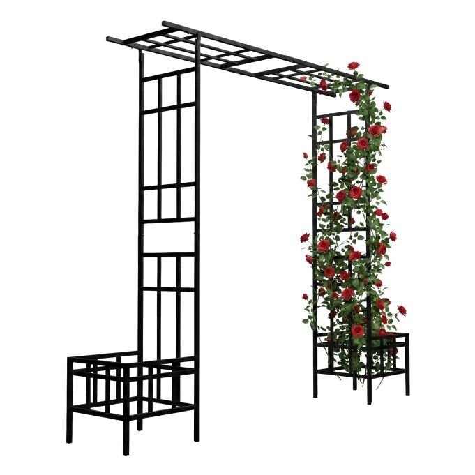 Rozenboog + plantenbakken, 100 tot 150 cm, -, -, Nieuw