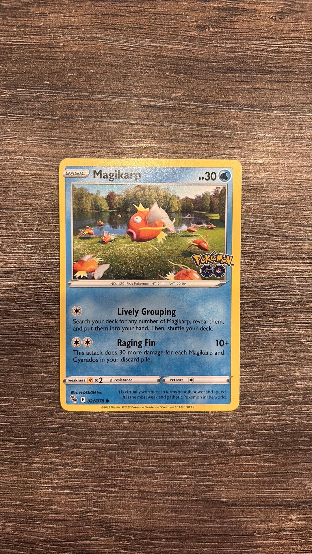 PGO Magikarp 021/078, Ophalen of Verzenden, Zo goed als nieuw