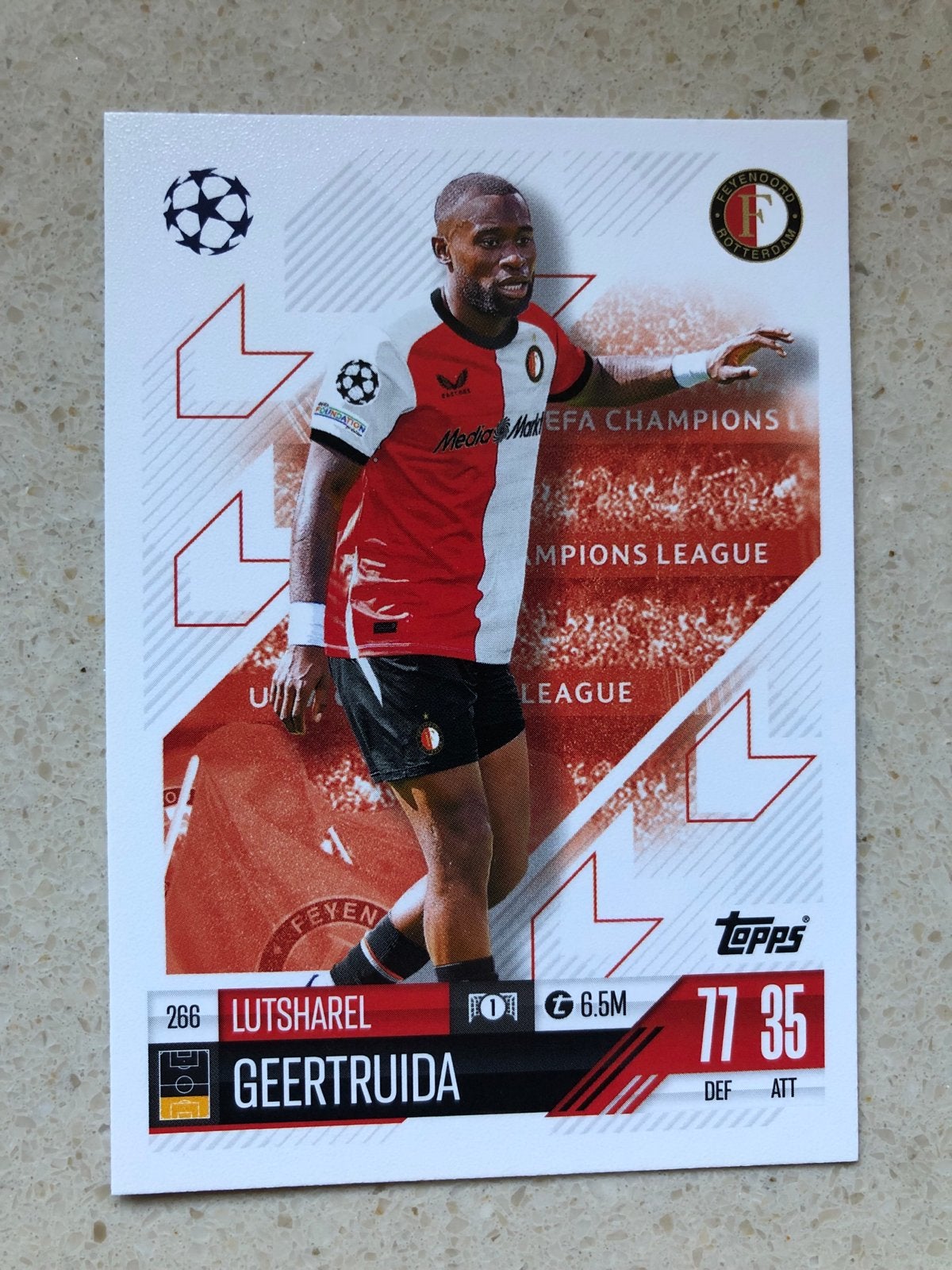 Topps Match Attax CL 2023 Lutsharel Geertruida Feyenoord, Ophalen of Verzenden, Nieuw, Feyenoord, Spelerskaart