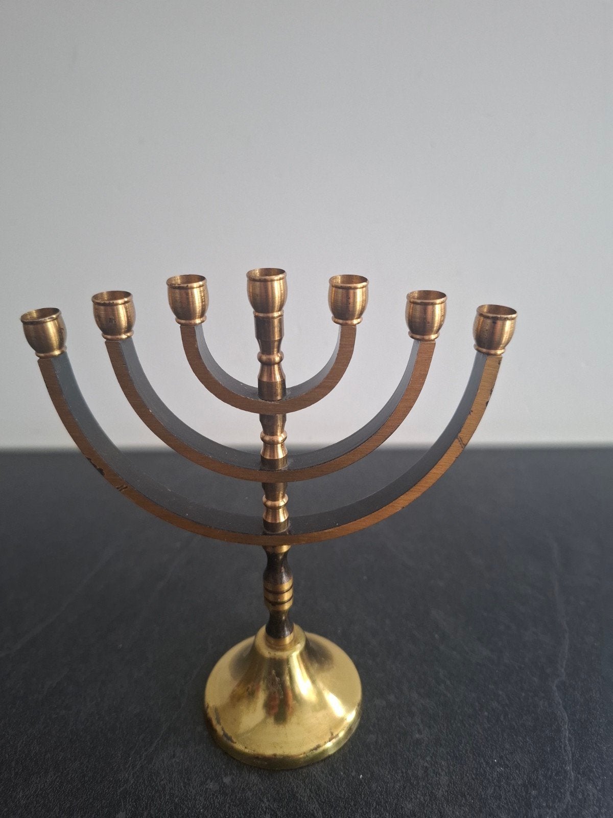 Vintage Menora - 15 cm hoog, 205 gram, Ophalen of Verzenden, Overige materialen
