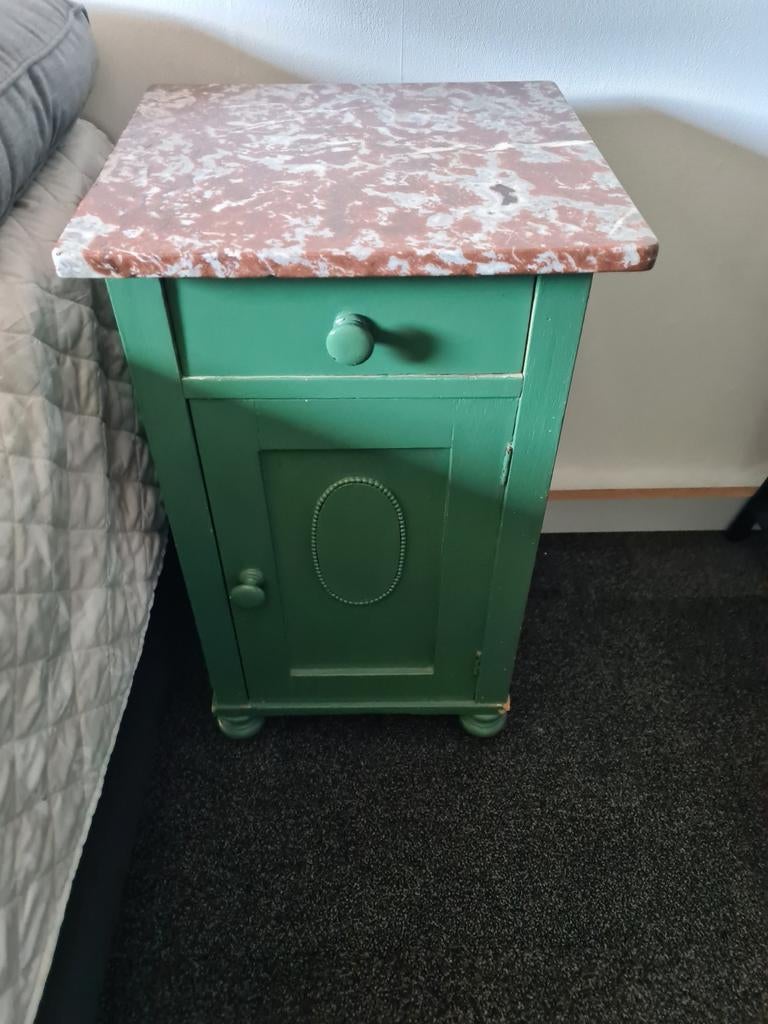 Brocante kastje met natuur stenen blad, Huis en Inrichting, Ophalen, Gebruikt