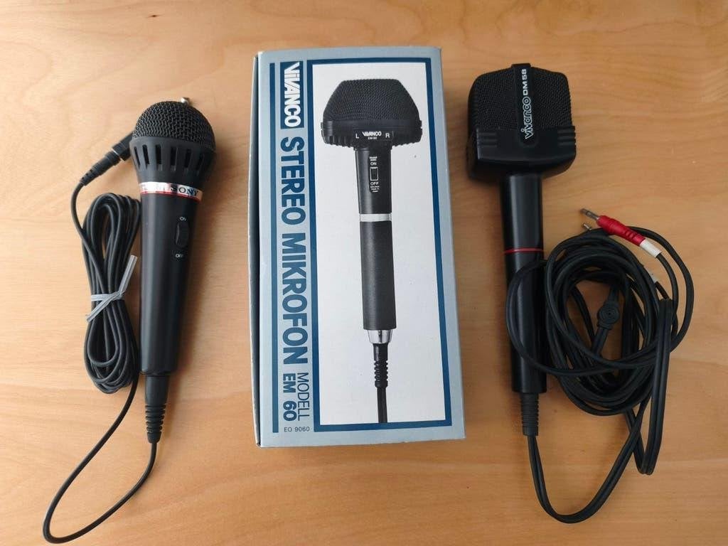 3st. microfoon o.a. Vivanco EM 60 Stereo, Muziek en Instrumenten, Ophalen, Gebruikt, Instrumentmicrofoon