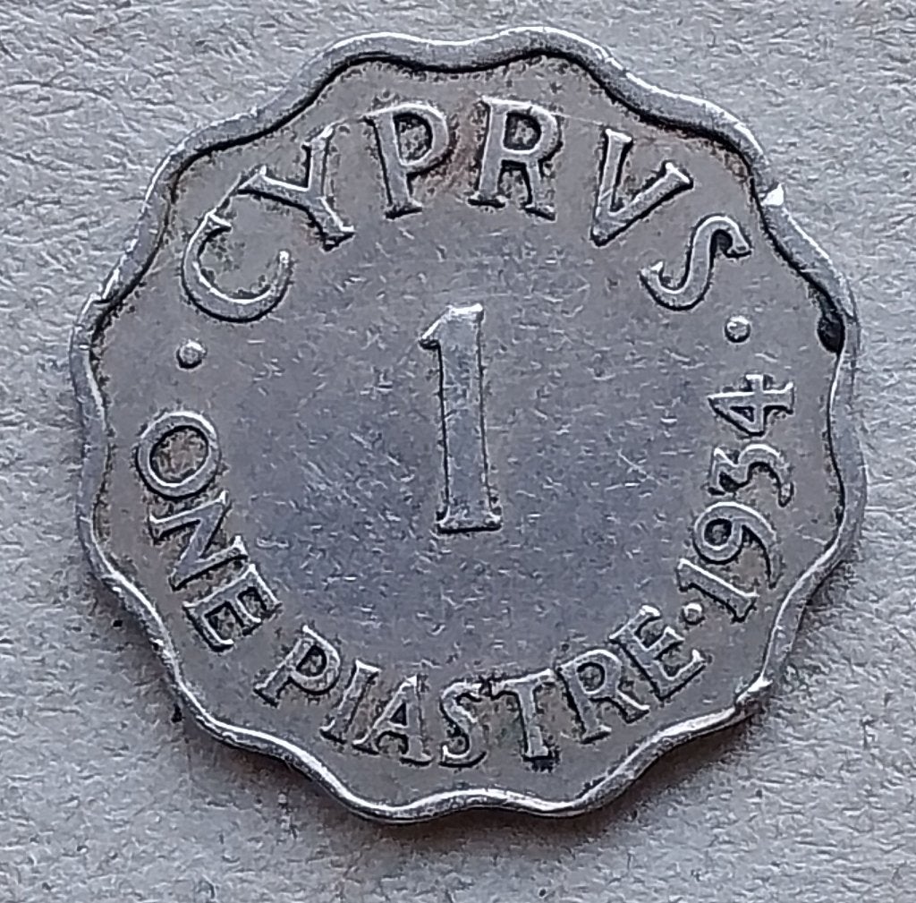 Cyprus, 1 piastre 1934, Ophalen of Verzenden, Overige landen, Losse munt