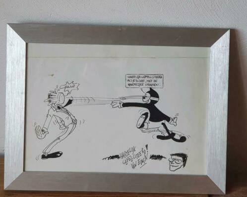 Edwin van der Nat cartoon tekenaar strip., Ophalen