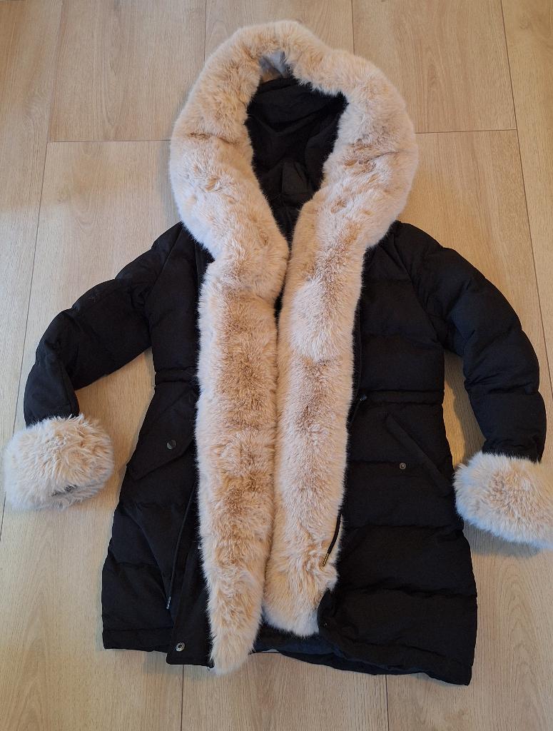 Dames Winterjas copperose, Maat 38/40 (M), Zwart, Copperose, Ophalen of Verzenden