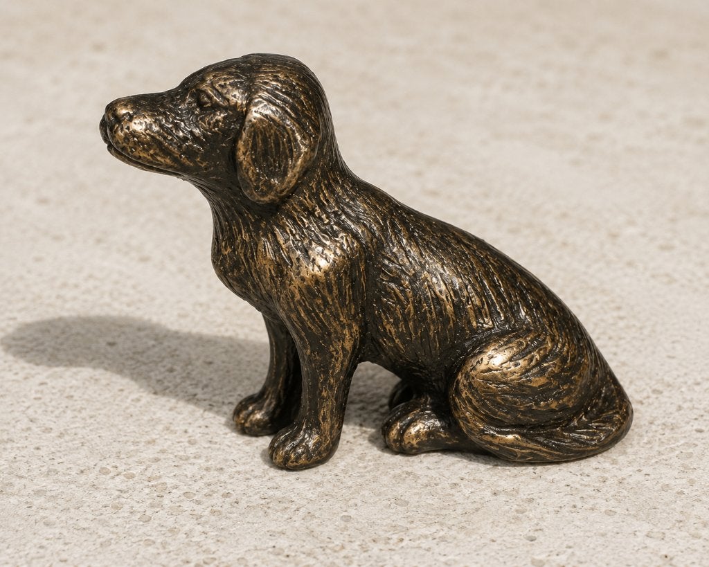HOND / BRONZEN BEELDJE, Ophalen of Verzenden, Zo goed als nieuw, Hond of Kat, Beeldje of Figuurtje