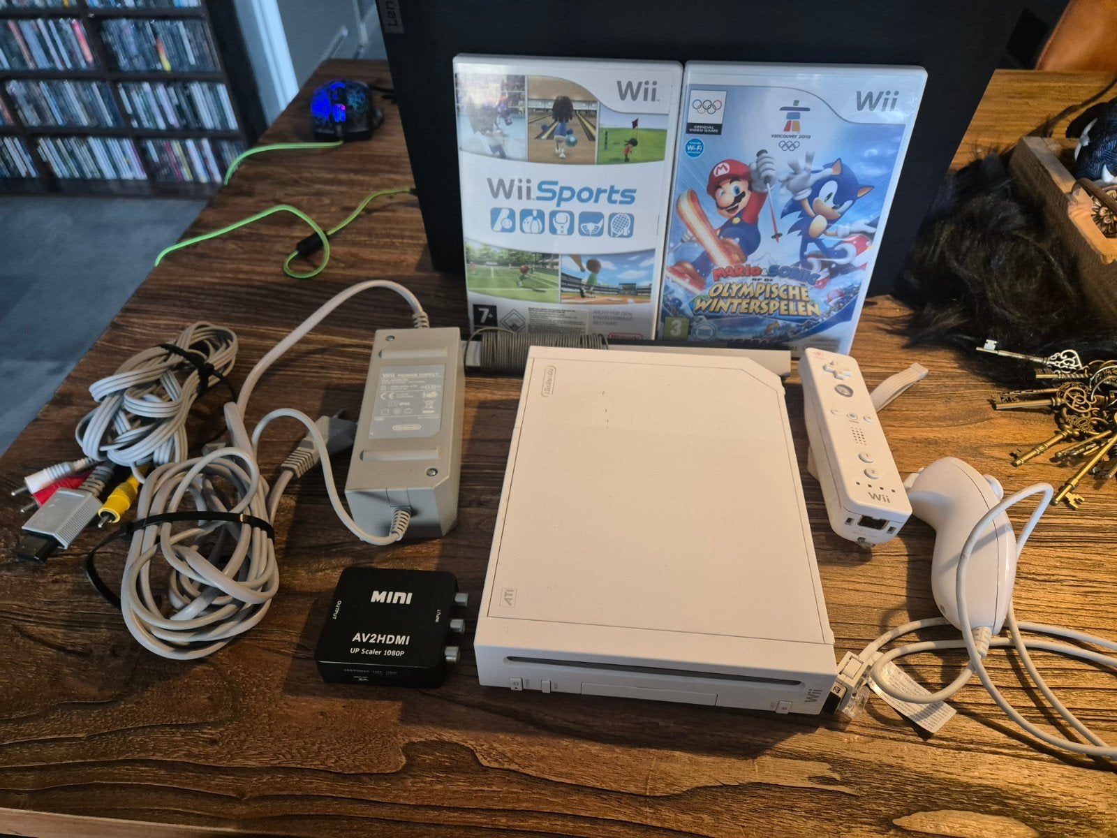 Wii Console Bundel met 2 Spellen en Accessoires, Ophalen of Verzenden, Gebruikt, Met 1 controller, Met games