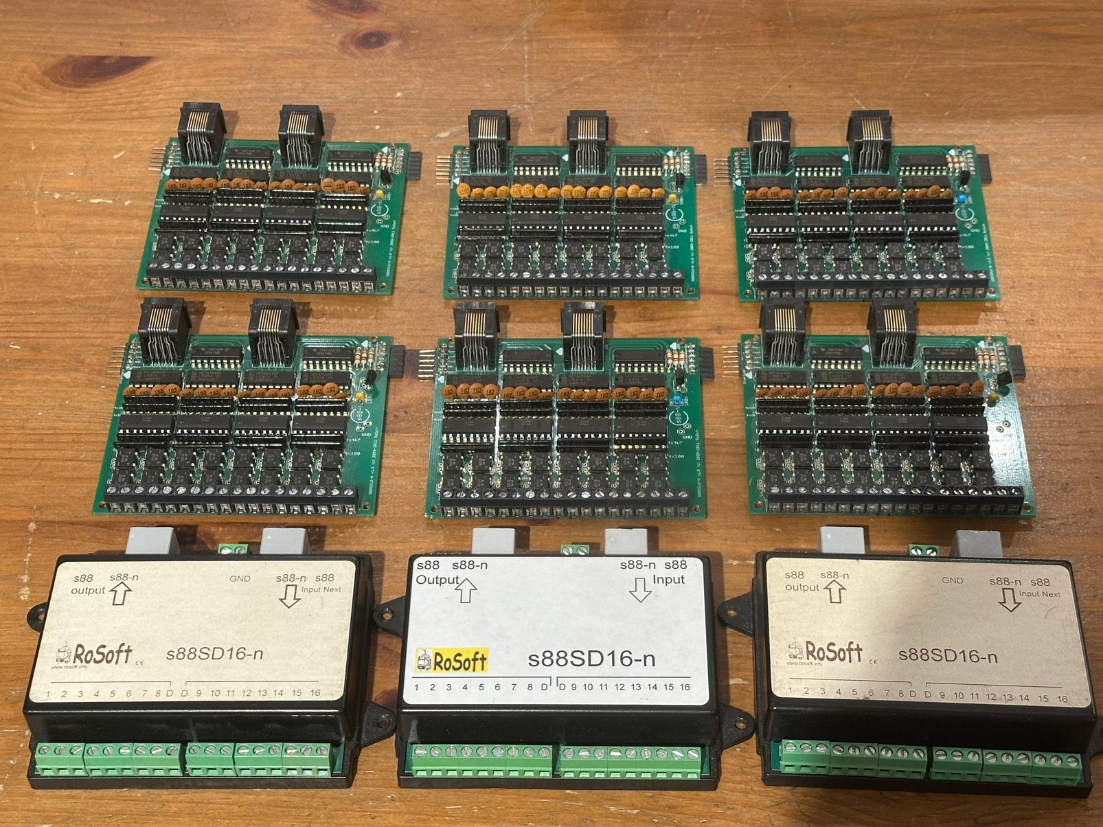 Rosoft 9 x S88SD16-n bezetmelder in prima staat, Overige merken, Gelijkstroom, -, -