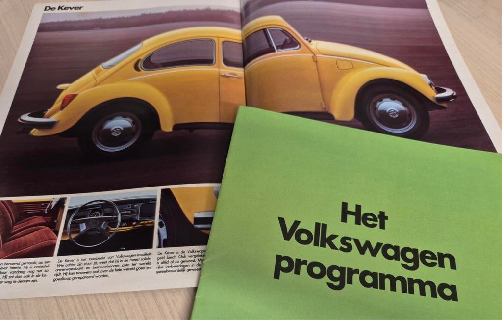 1975 Nederlands Volkswagen Kever folder óók Scirocco I Golf, Ophalen of Verzenden, Zo goed als nieuw, Volkswagen