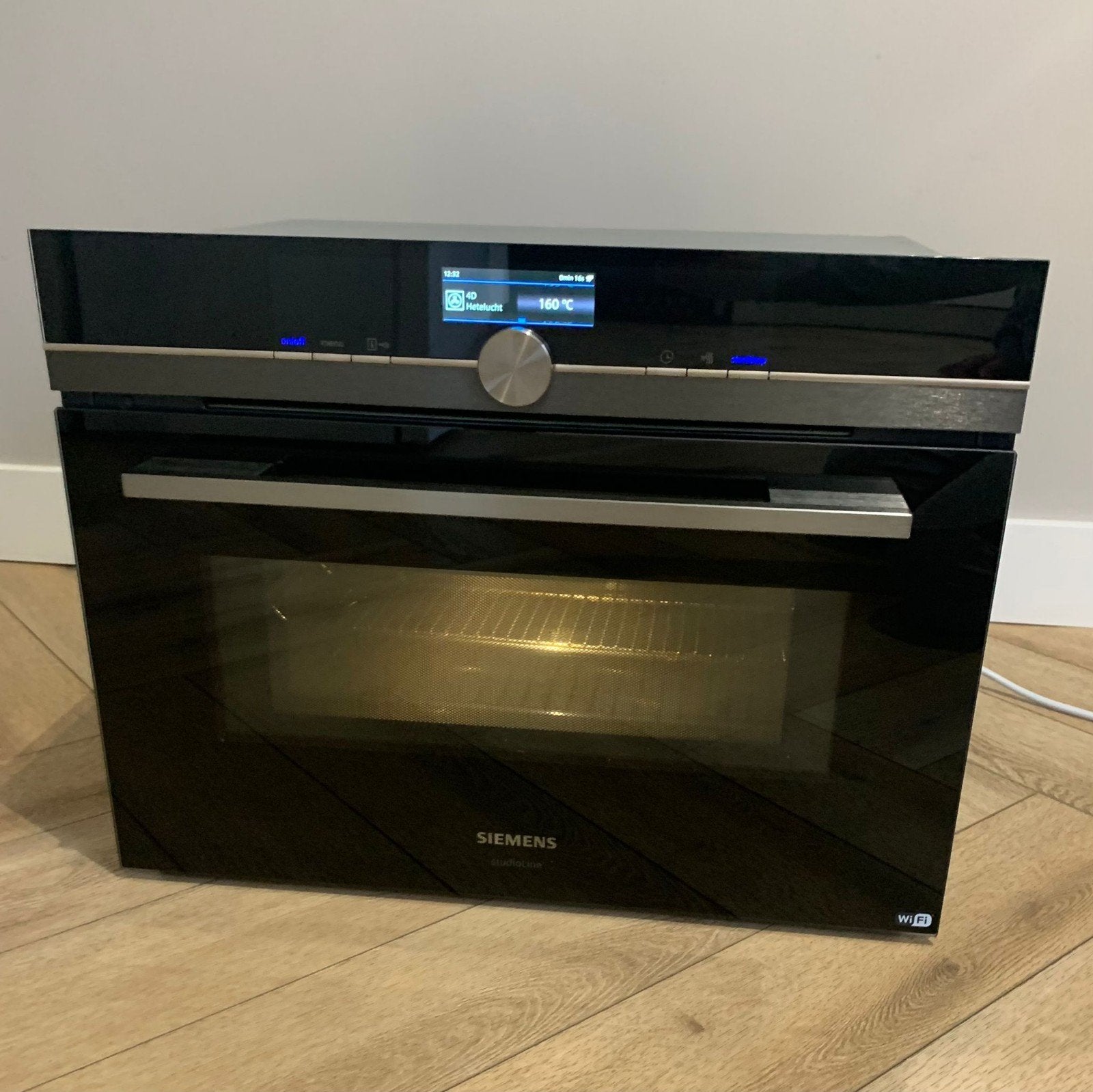 Luxe Siemens IQ700 combi oven magnetron blacksteel wifi, Ophalen, Combimagnetron, 60 cm of meer, Zo goed als nieuw