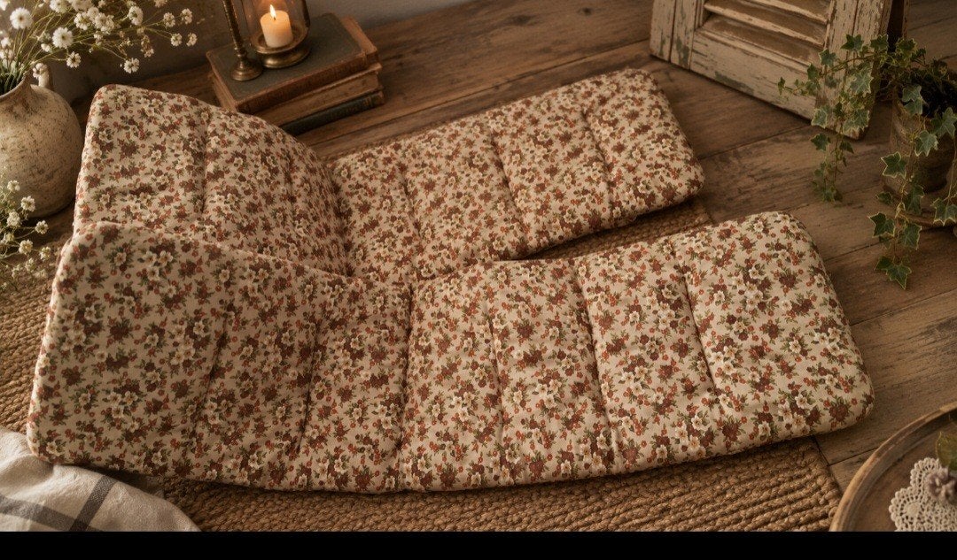 Kettler vintage tuinkussens - 170x53 cm bloemenprint, Ophalen of Verzenden, Gebruikt