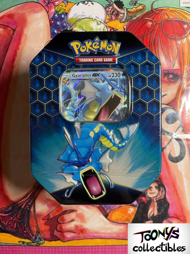 Pokemon TCG - Hidden Fates - Gyarados GX Tin - Sealed, Hobby en Vrije tijd, Verzamelkaartspellen | Pokémon, Verzenden, Zo goed als nieuw