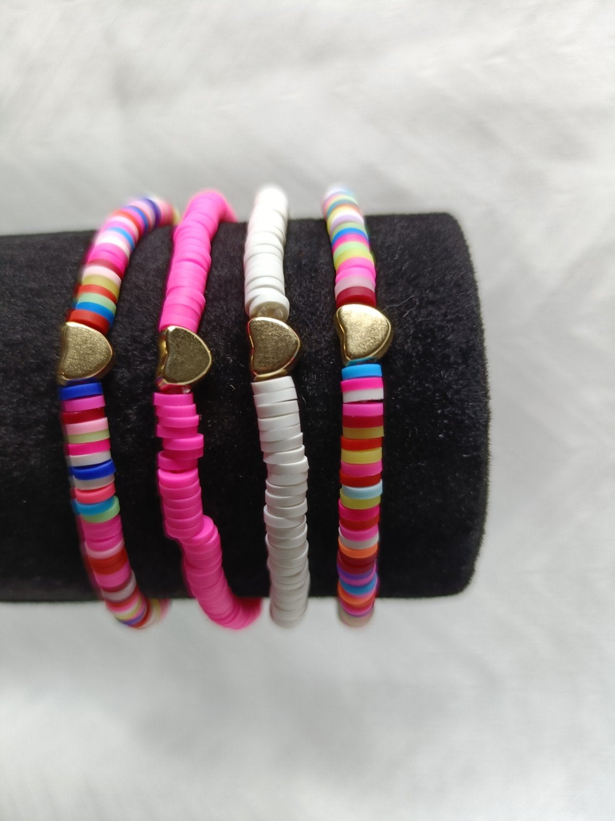 Vrolijke Armbandenset met Regenboog en Hartjes (4 stuks), Ophalen of Verzenden, Nieuw