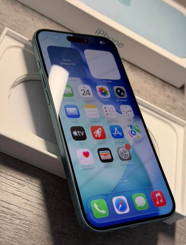 Iphone 16 plus, Telecommunicatie, Mobiele telefoons | Apple iPhone, Ophalen of Verzenden, Zo goed als nieuw, Blauw, 128 GB