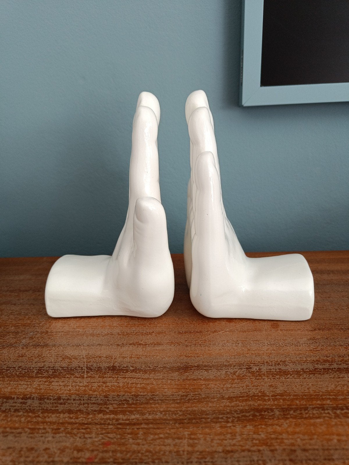 Vintage boekensteunen hand, Ophalen of Verzenden, Huis en Inrichting