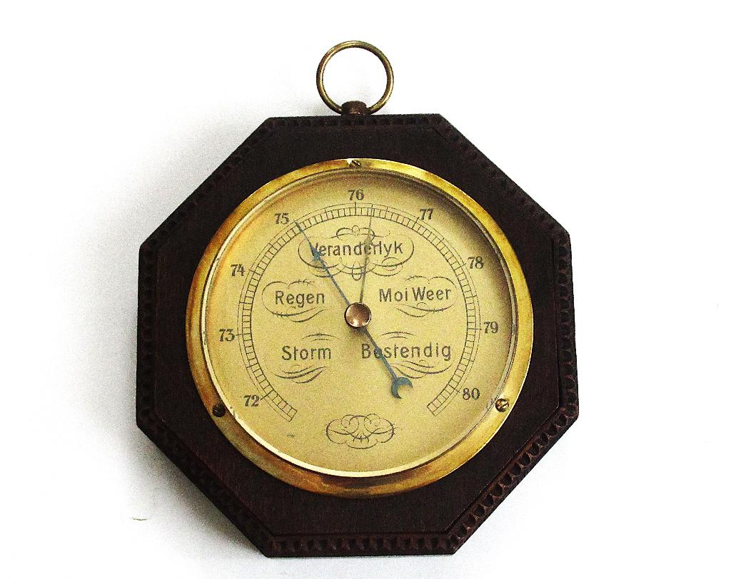 Antieke Andrew J. Lloyd Company, Boston, wand barometer '30., Ophalen of Verzenden