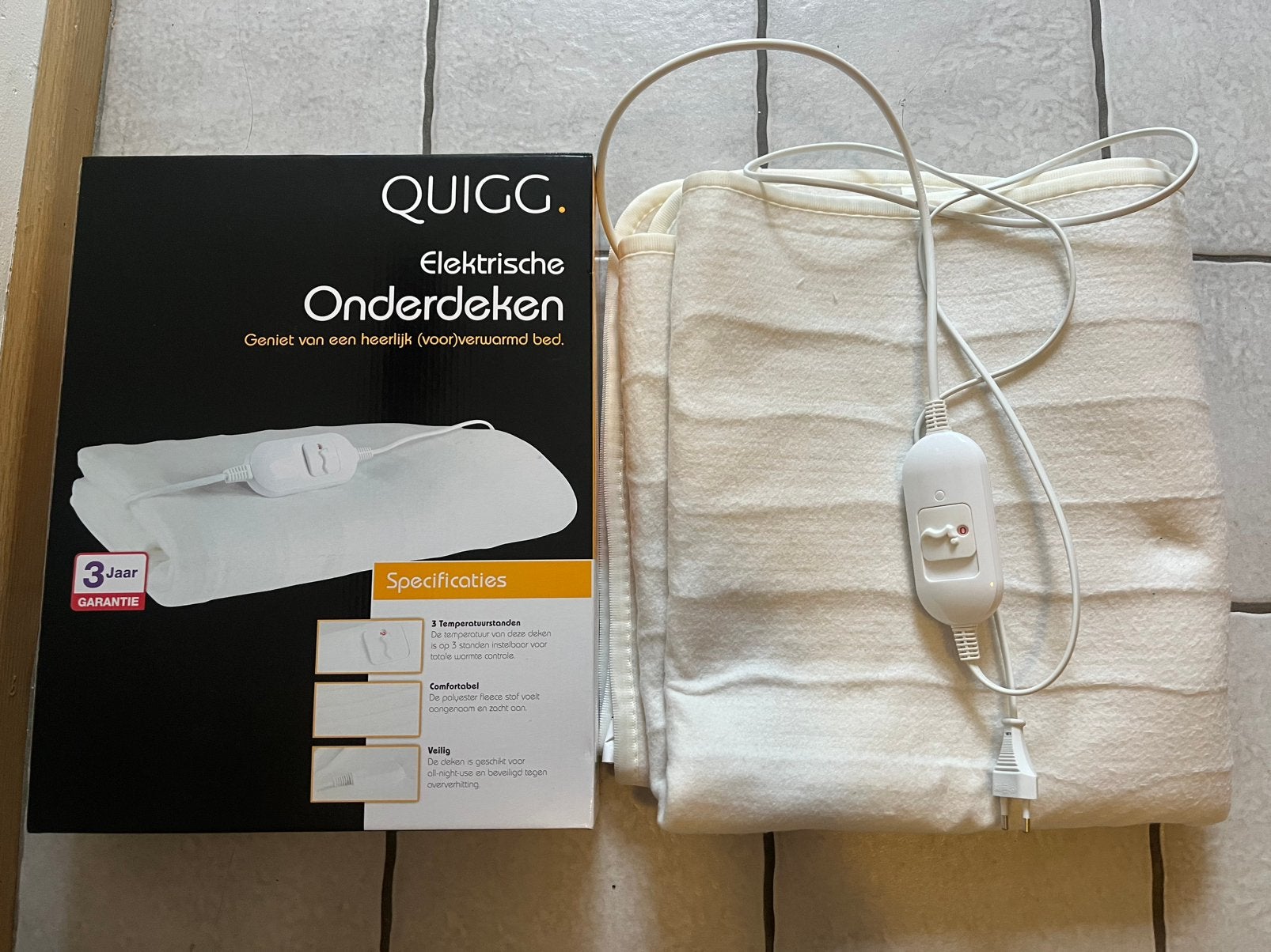 Elektrische onderdeken (2 st), Huis en Inrichting, Slaapkamer | Beddengoed, Eenpersoons, Wit, Ophalen of Verzenden, Zo goed als nieuw