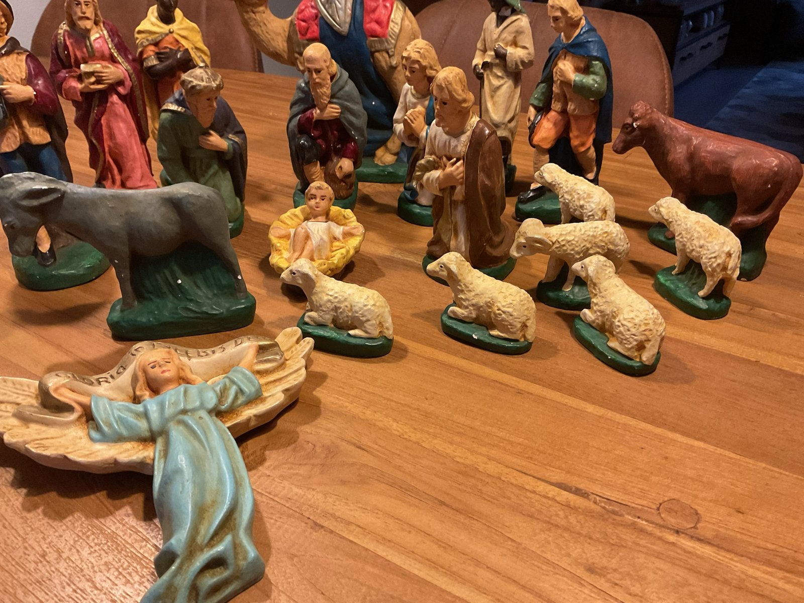 Grote Kerststal Beelden Set - Compleet en Gedetailleerd, Ophalen, Gebruikt