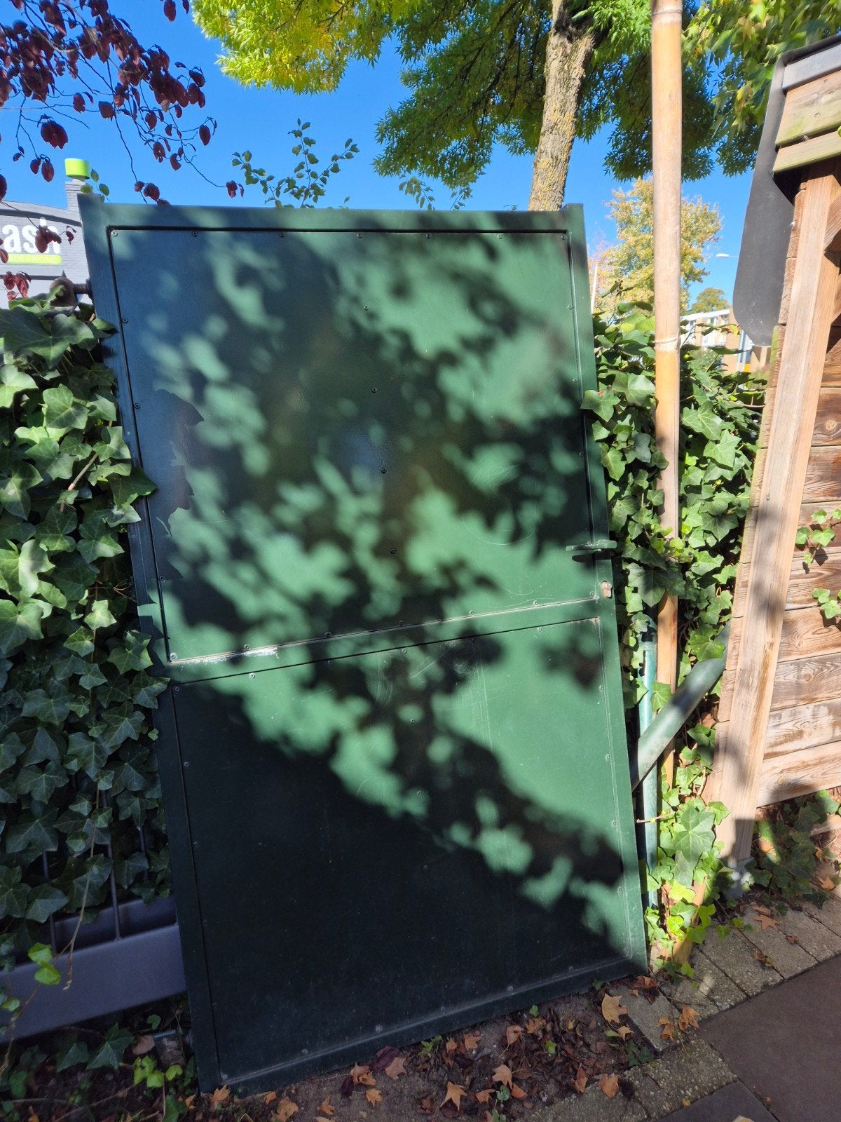 Robuuste Groene Metalen Stal-/Tuindeur 100x170 cm, 100 tot 120 cm, Gebruikt, Minder dan 200 cm, Ophalen of Verzenden