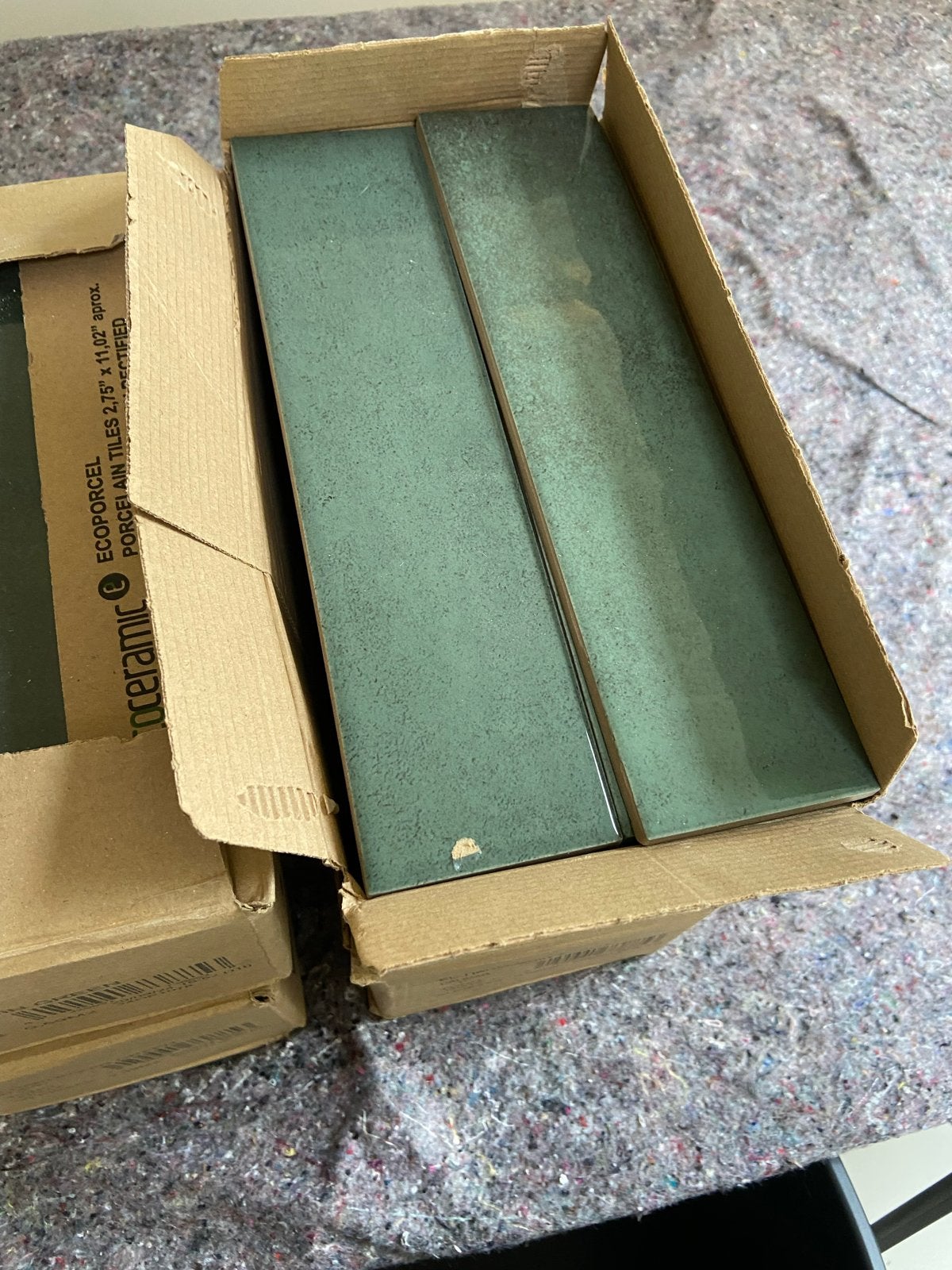 Ecoceramic Harlequin Green tegels (7x28cm) 2,36 m², Ophalen, Nieuw, 20 tot 40 cm, Wandtegels