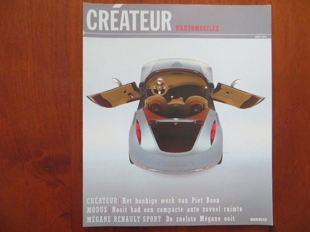 Renault Créateur (mei 2004) Modus, Mégane Renault Sport, Boeken, Auto's | Folders en Tijdschriften, Ophalen of Verzenden, Nieuw