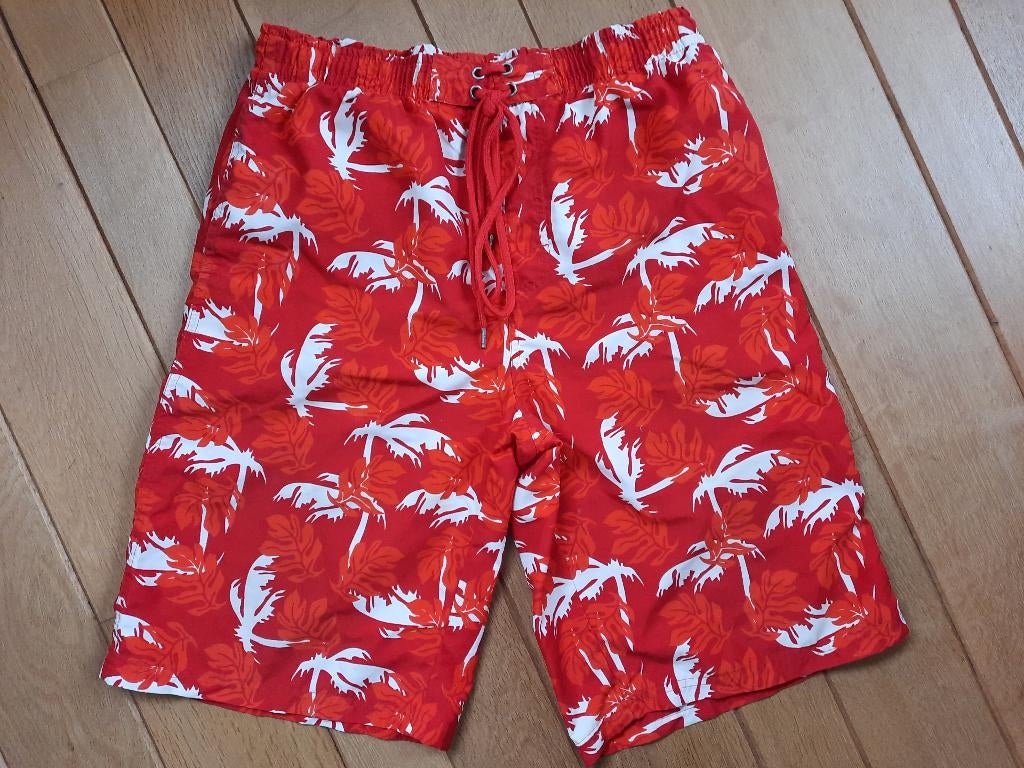 HEMA zwemshort rood hawaiprint maat M, Ophalen of Verzenden, Rood, Hema