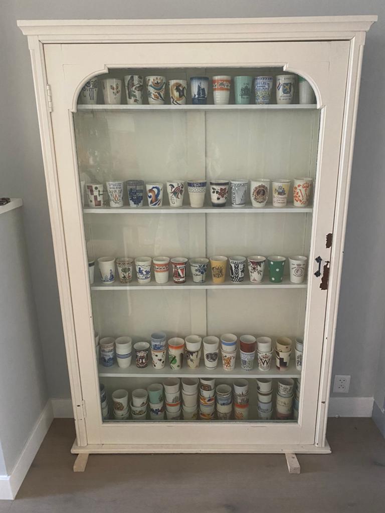Deze week ophalen!! Vintage vitrinekast 175h, 118b, 24d, Huis en Inrichting, Kasten | Vitrinekasten, Ophalen, 100 tot 150 cm, 150 tot 200 cm