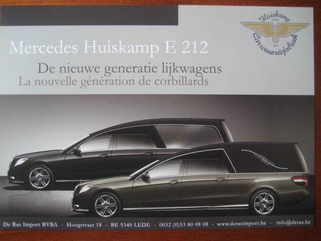 Mercedes-Benz E212 Lijkwagen Huiskamp Rouwauto, Ophalen of Verzenden, Nieuw, Mercedes