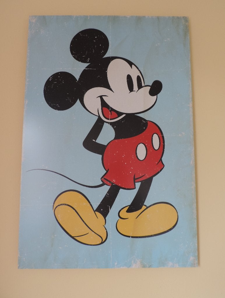 Platen van Mickey Mouse en Minnie Mouse, Antiek en Kunst, Ophalen, Paneel, Overige stijlen, Print