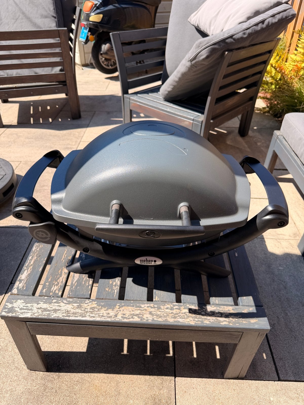 Weber Q1500 elektrische BBQ met hoes, Ophalen, Zo goed als nieuw