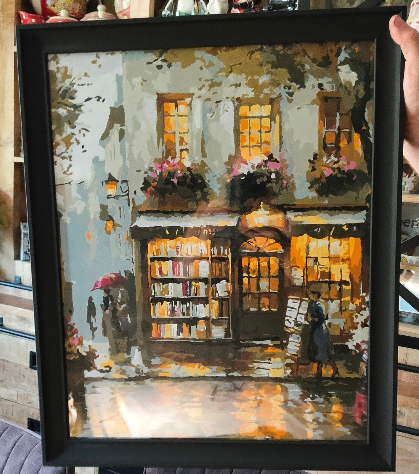 Schilderij 40x50 cm in zwarte 3D-lijst, Ophalen of Verzenden, 3D-effect, Stadsgezicht