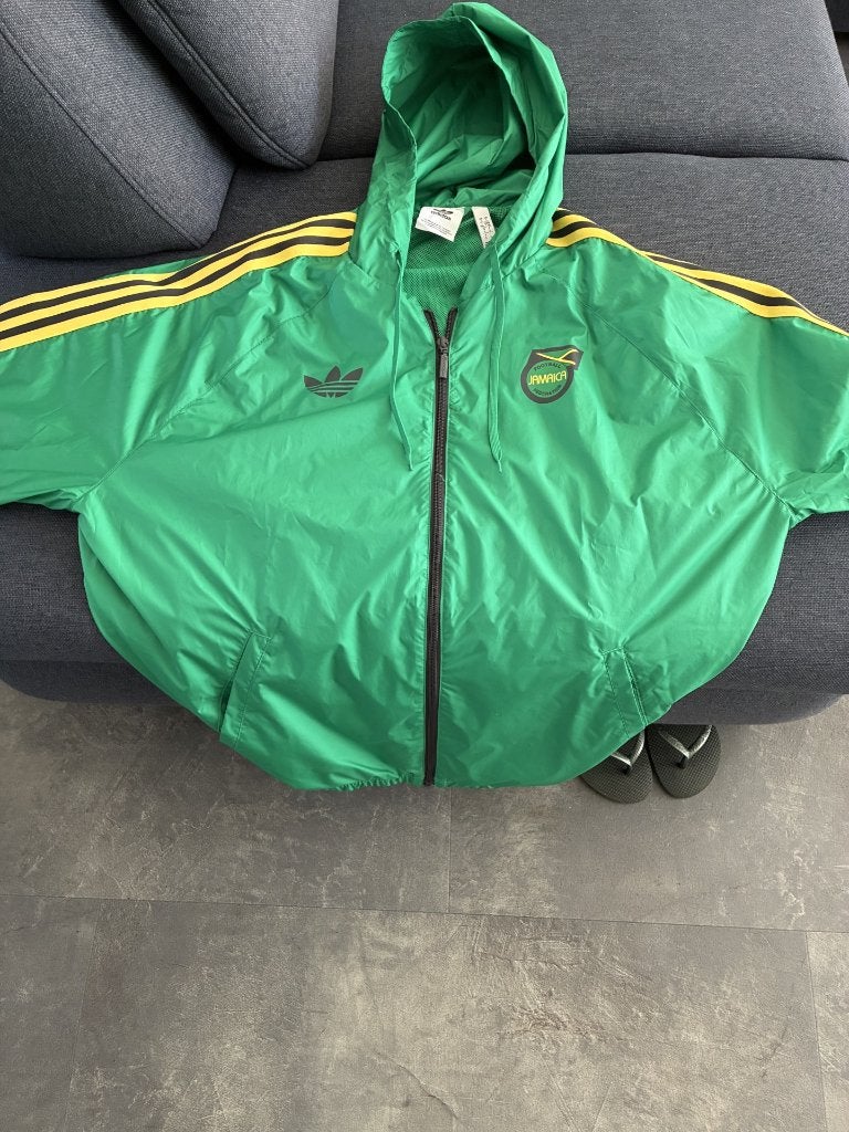 Adidas Jamaica Football Nieuw Hoody windjack, Maat 52/54 (L), Verzenden, Nieuw, Adidas