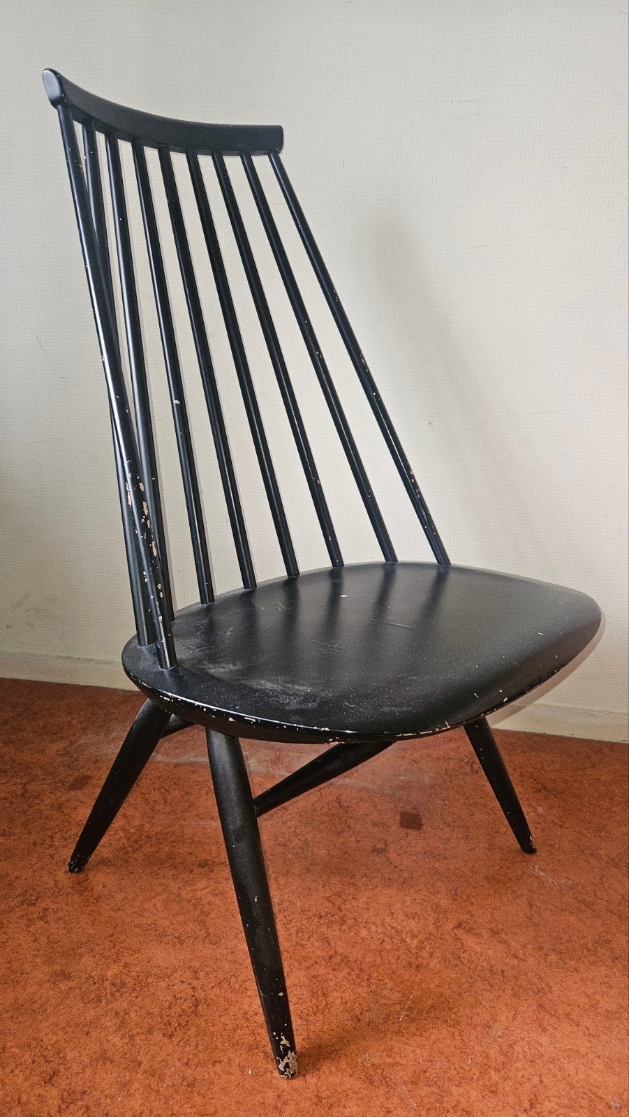 Mademoiselle stoel, ontw.  Ilmari Tapiovaara voor ARTEK r, Ophalen, Gebruikt, Zwart, Scandinavisch