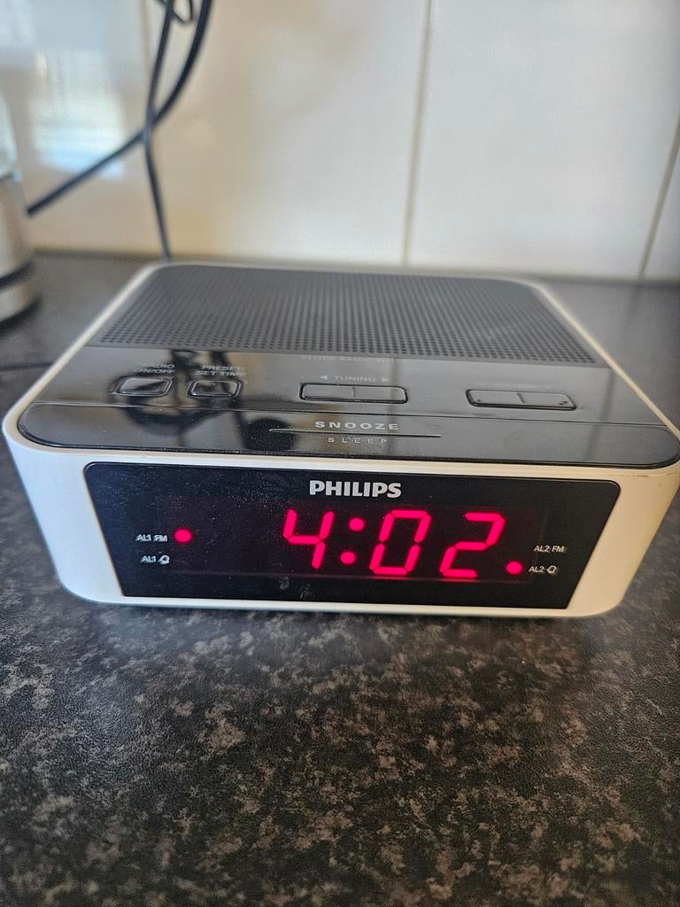 Vintage Philips AJ3115 Wekker Radio - Digitale Klokradio, Ophalen of Verzenden
