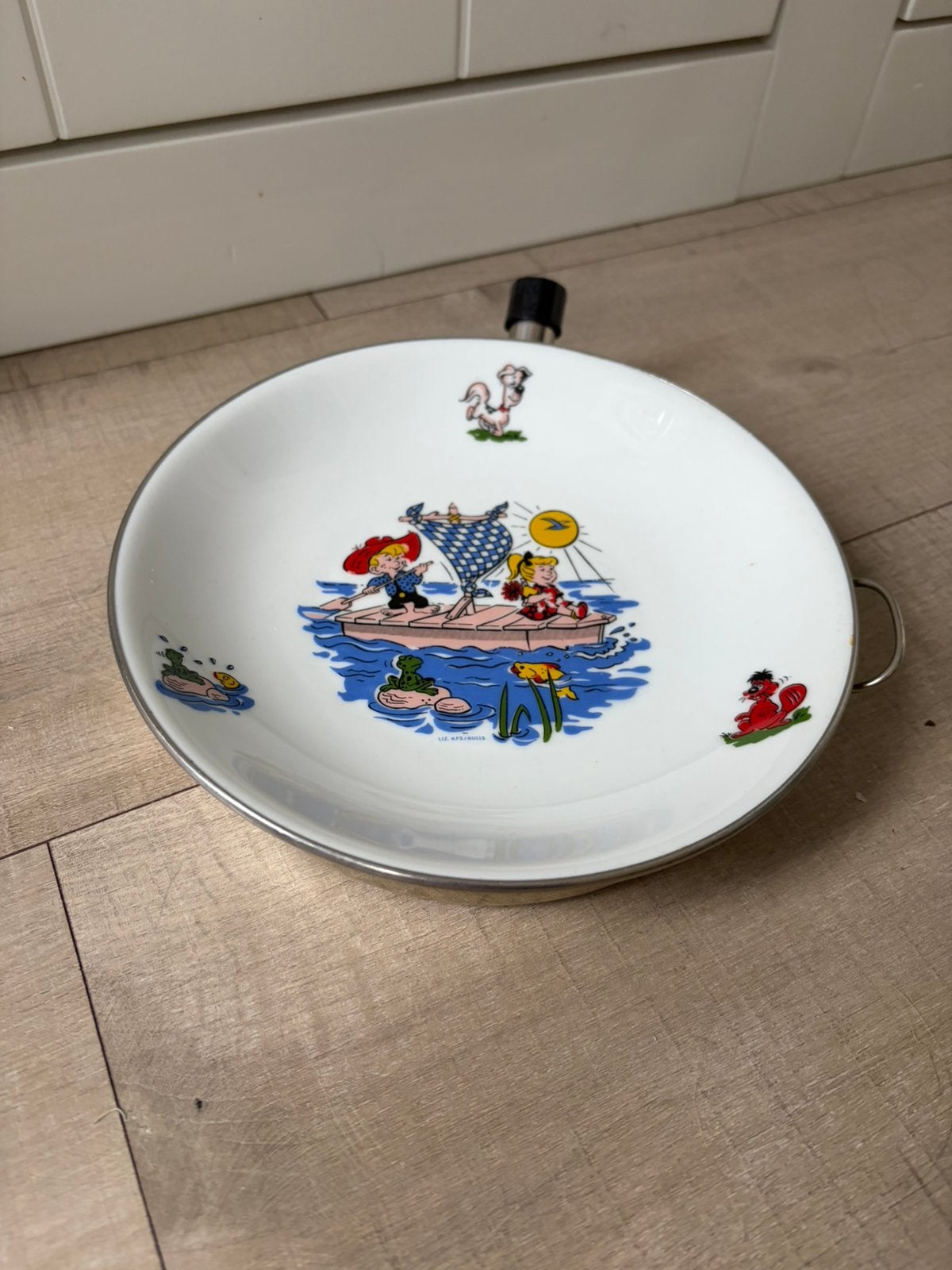 Vintage warmhoudbordje, Ophalen of Verzenden, Zo goed als nieuw, Overige typen