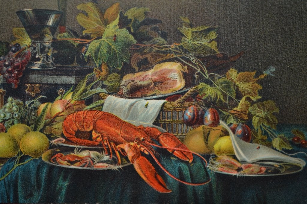 DUITSLAND 1916 STILLEVEN  KREEFT GARNALEN KRAB, Verzamelen, Ansichtkaarten | Themakaarten, Ophalen of Verzenden, Voor 1920, Gelopen