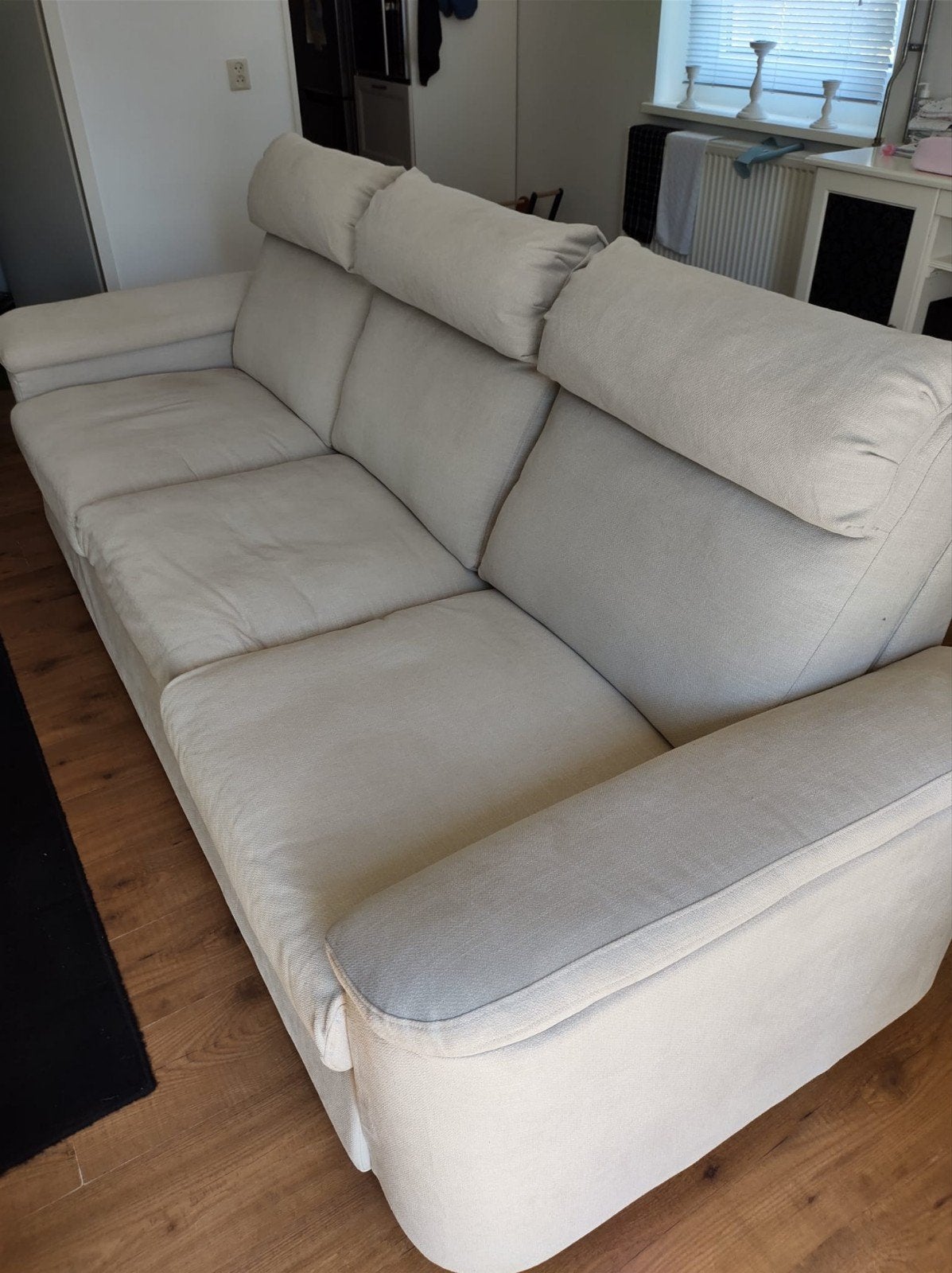 complete beige bankhoes voor ikea lidhult 3zitsbank, Ophalen of Verzenden, Zo goed als nieuw
