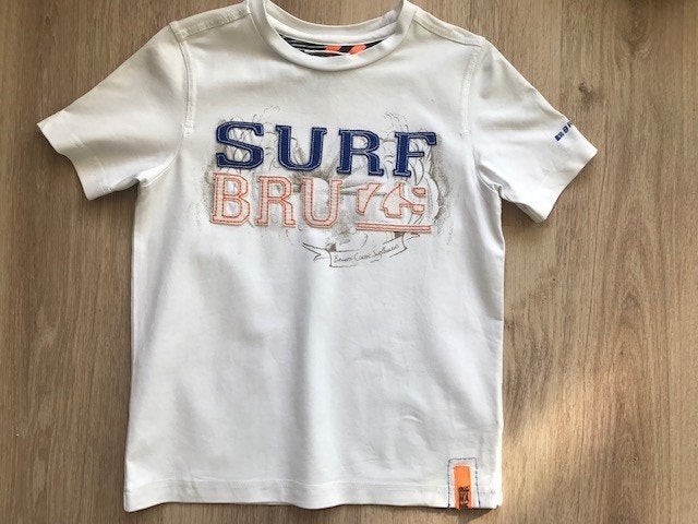 Brunotti jongens witte t-shirt polo shirt Surf Bru maat 140, Nieuw, Ophalen of Verzenden, Shirt of Longsleeve, Brunotti