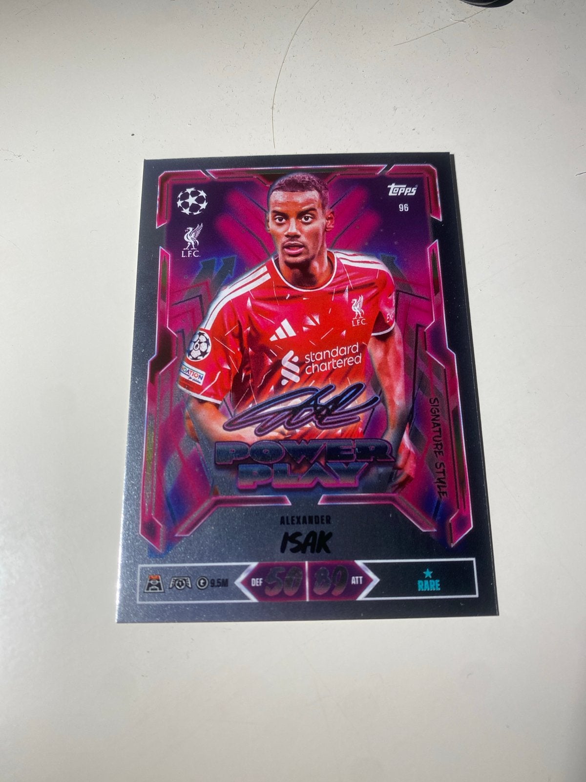Alexander Isak Topps Match Attax Kaart Liverpool, Ophalen of Verzenden, Zo goed als nieuw, Buitenlandse clubs, Spelerskaart