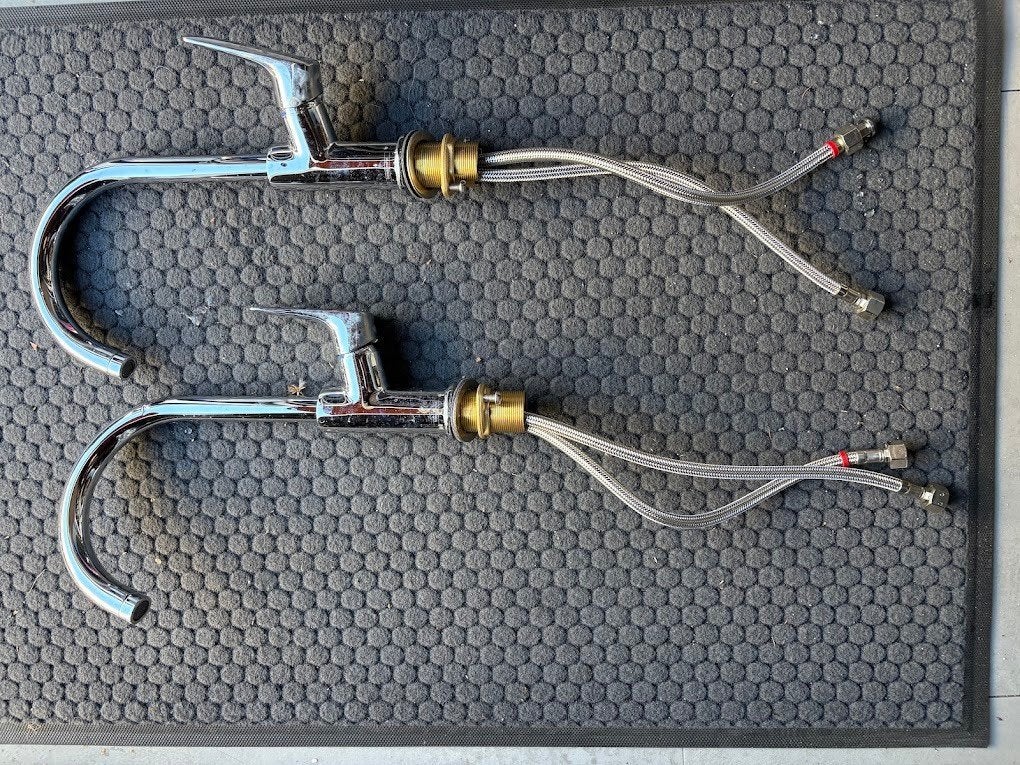 2x Hansgrohe badkamer/keuken kranen  -  Chroom, Ophalen, Zo goed als nieuw, Chroom, Kraan